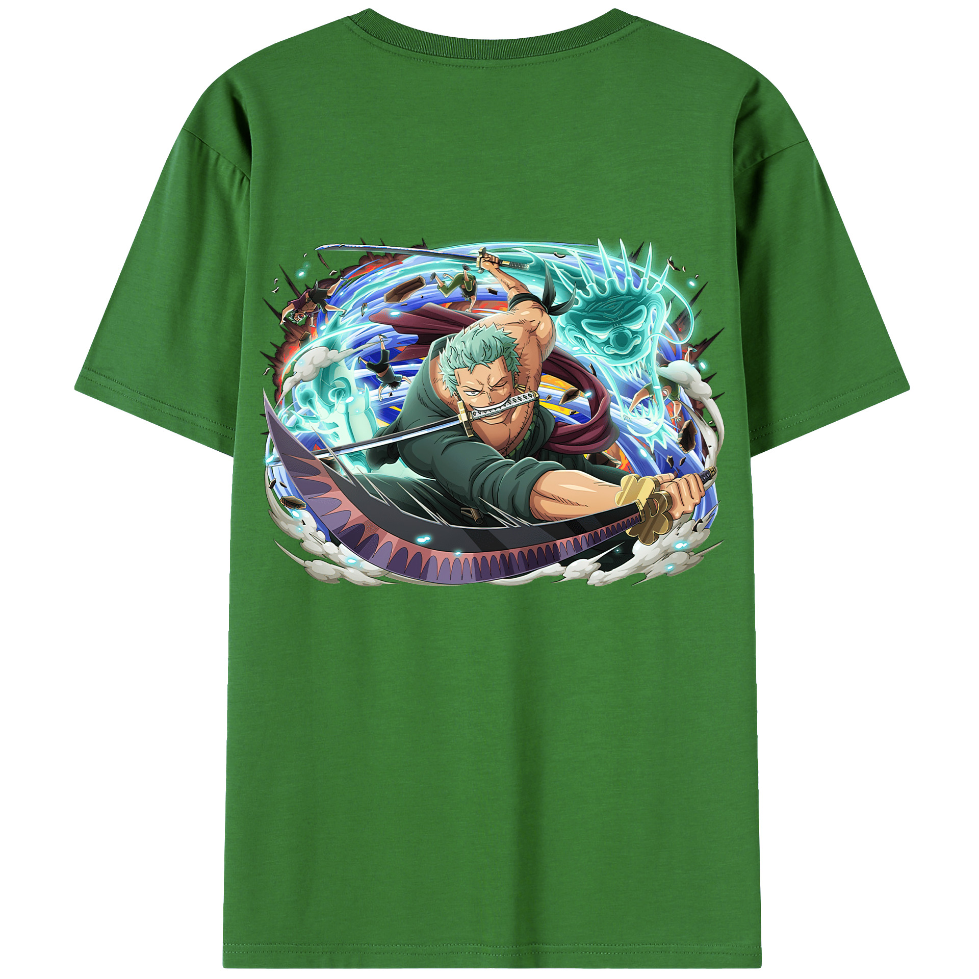 ワンピース ロロノア・ゾロ ONE PIECE Roronoa Zoro レディース半袖Tシャツ(バックプリント)